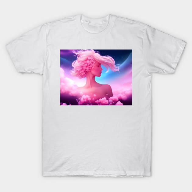 A Portrait in the Sakura Pink Sky T-Shirt by arc1